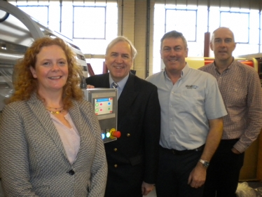 Robert Syms MP with the Shrinkwrap team